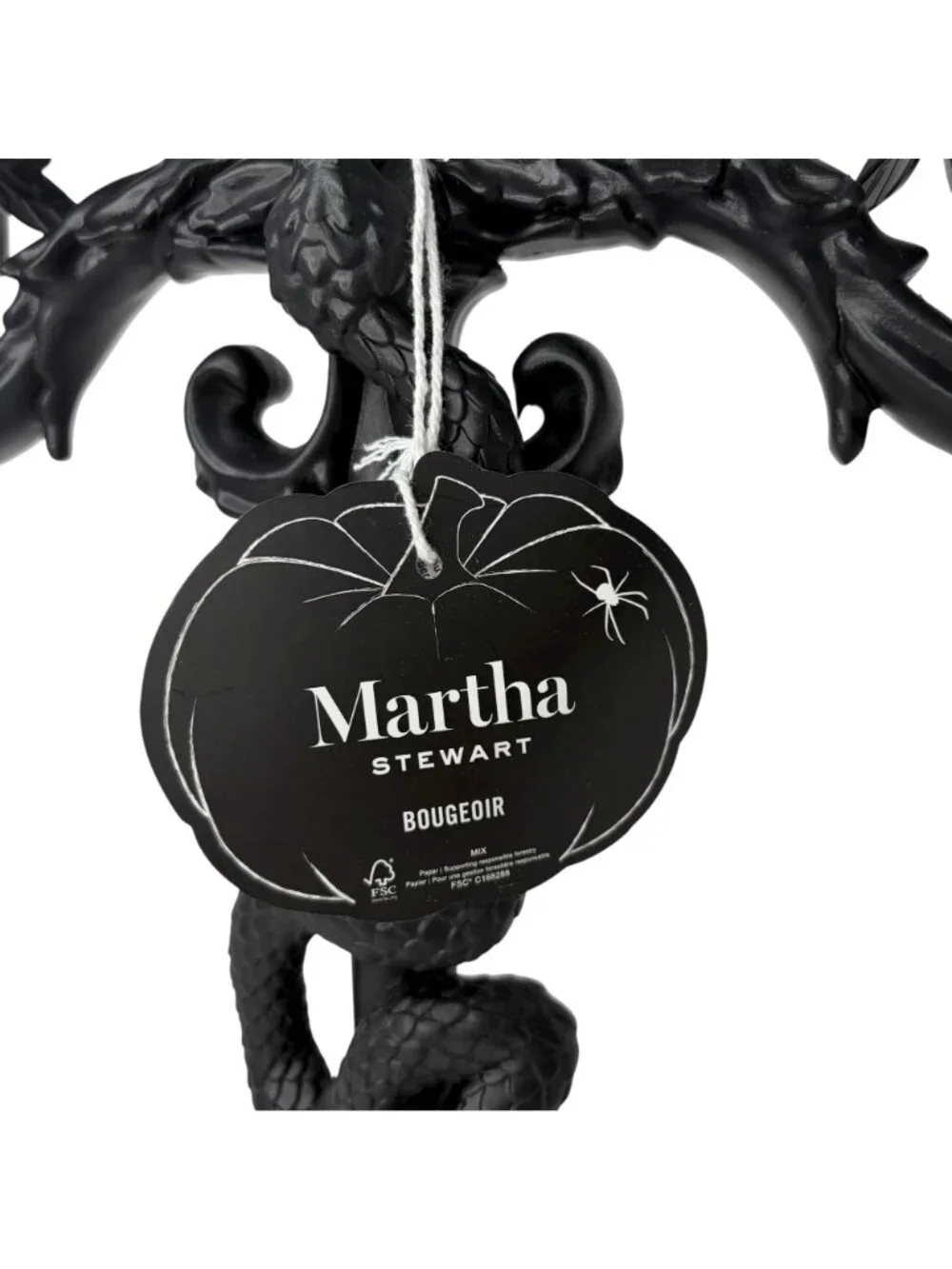 Viral TikTok Martha Stewart Black Snake/Butterfly Halloween Goth Candelabra NWT